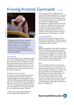 Kvinnlig Artistisk Gymnastik April 2015