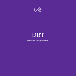 DBT – Dialektisk beteendeterapi