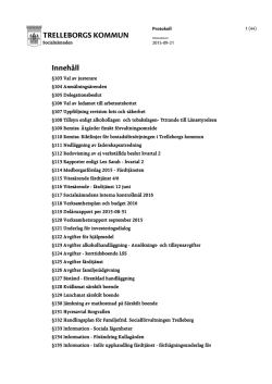 Socialn&auml;mndens protokoll 2015-09-21