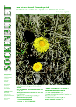 Lokal information och församlingsblad