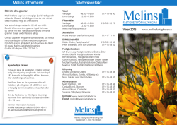 Våren 2015 - Melins Fastighetsförvaltning