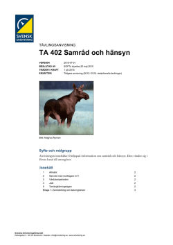TA 402 Samråd och hänsyn - Svenska Orienteringsförbundet