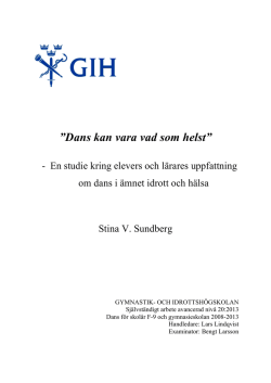 Dans kan vara vad som helst”