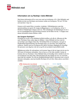 Information om ny flexlinje i östra Mölndal