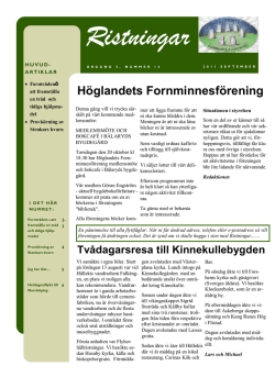 Nyhetsbrev nr 13 - Höglandets Fornminnesförening