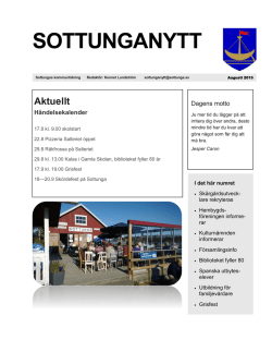 Augusti - Sottunga Kommun