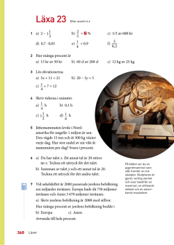 X Läxa 23 - Matematikboken XYZ