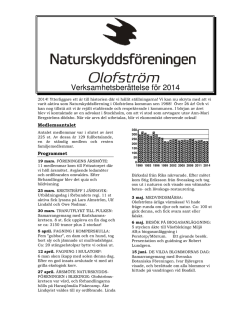NIO-Verksamhetsb.2014 - Naturskyddsföreningen i Olofström