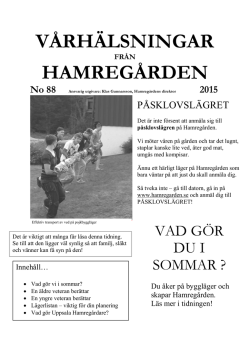 Nr 88, 2015 - HAMREGÅRDEN