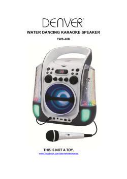 water dancing karaoke speaker this is not a toy.