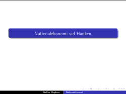 Nationalekonomi vid Hanken