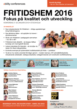 FRITIDSHEM 2016