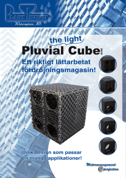 Pluvial Cube - Plastinject Watersystem