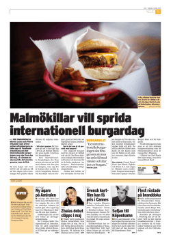 Malmökillar vill sprida internationell burgardag