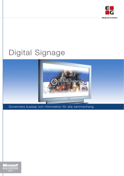 Løsningsbrochure - Digital Signage