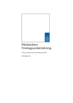 Riksbankens företagsundersökning, september 2015