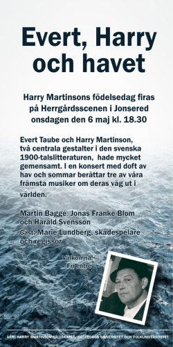 Evert, Harry och havet - Göteborgs universitet