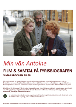 FILM & SAMTAL PÅ FYRISBIOGRAFEN 5 maj klockan