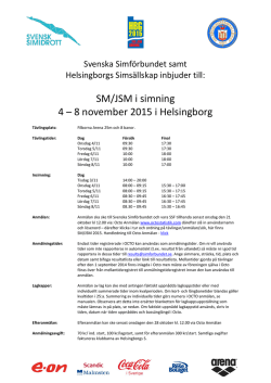 Inbjudan - Svenska Simförbundet