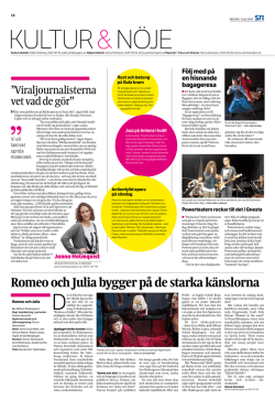 Romeo och Julia Sörmlands Nyheter 2015-07-03