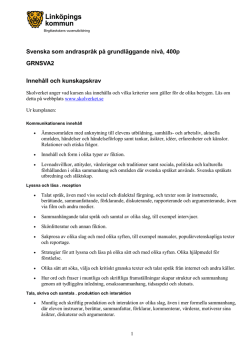 Prövning Svenska som andraspråk på grundläggande nivå (PDF
