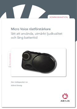 Micro Voice röstförstärkare lätt att använda, utmärkt