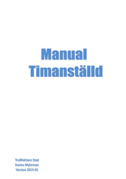Manual Timanställd Ny
