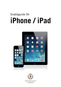 Snabbguide för iPhone och iPad