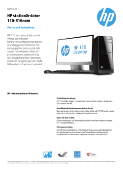PSG Consumer 2C14 HP Desktop Collateral Datasheet