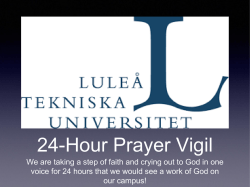 24-Hour Prayer Vigil