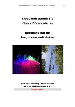 VGR bredbandsstrategi, rev 2015-09-01