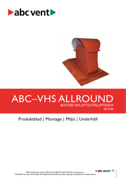 ABC–VHS ALLROUND - ABC Ventilationsprodukter AB