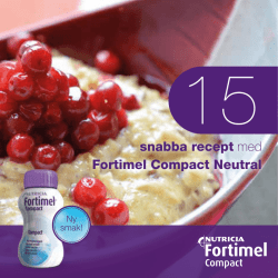 snabba recept med Fortimel Compact Neutral