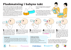Läs mer om flaskmatning i babyns takt