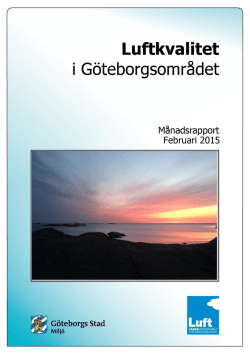 Luftkvaliteten och vädret i Göteborgsområdet, februari 2015