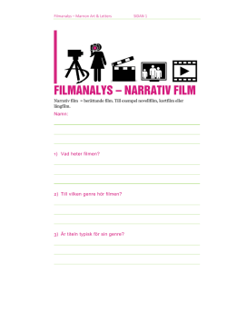 Filmanalys för narrativ film