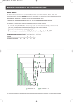 Anvisning för exakt måttagning för Juzo® stumpkompressionsstrumpor
