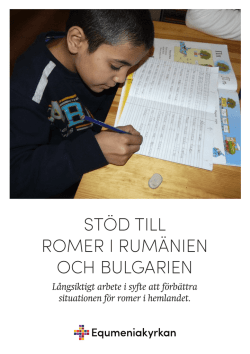 stöd till romer i rumänien och bulgarien