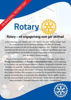 Rotary – ett engagemang som gör skillnad