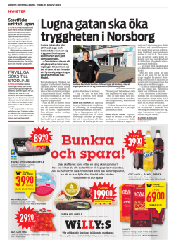 Lugna gatan ska öka tryggheten i Norsborg