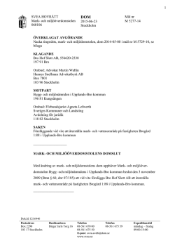 Svea HR M 5277-14 Dom 2015-06-23