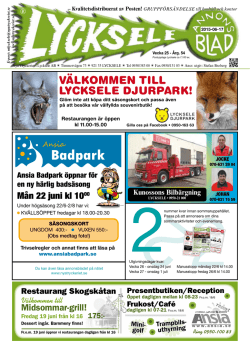 Annonsbladet vecka 25, 2015 - Nya Tryckeriet i Lycksele AB