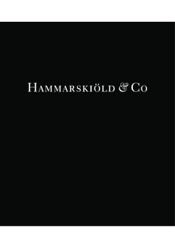 HAMMARSKIÖLD & CO · 1