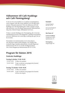 Program för hösten 2015