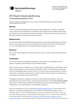 VB2014 - Ölands Naturskyddsförening