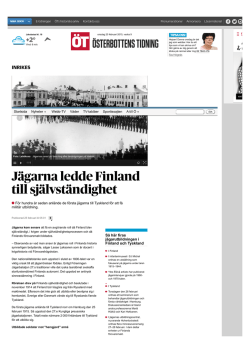 Jägarna ledde Finland till självständighet