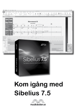 Kom igång med Sibelius 7.5