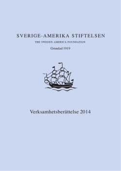 VB 2014 - Sverige-Amerika Stiftelsen