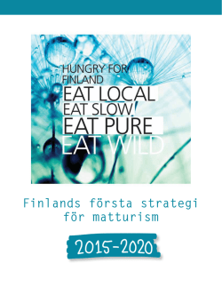 Finlands första strategi för matturism - e
