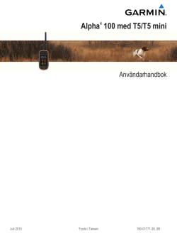 Garmin Alpha 100 manual T5